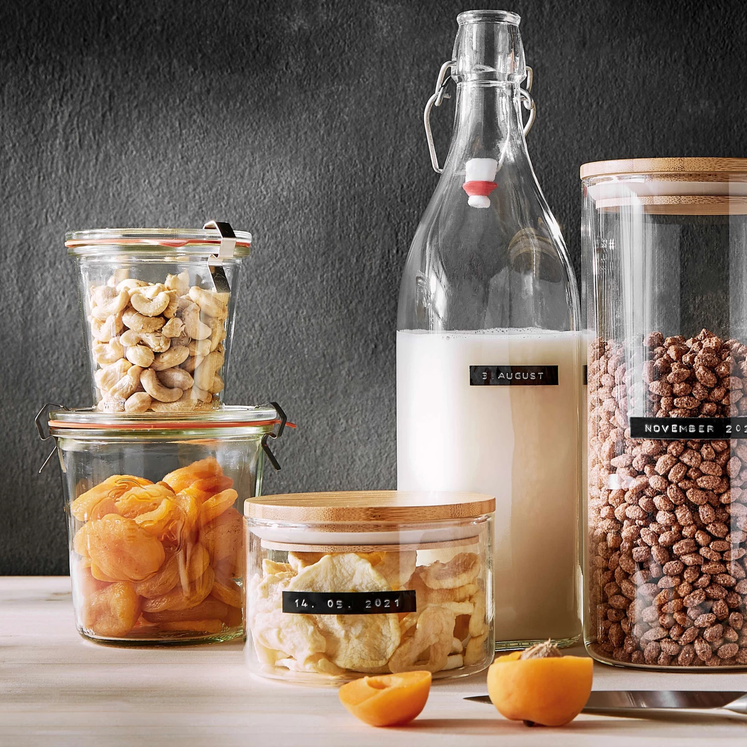 4x Vorratsgläser 550ml WOODLOCK In Transparent – Bild 6