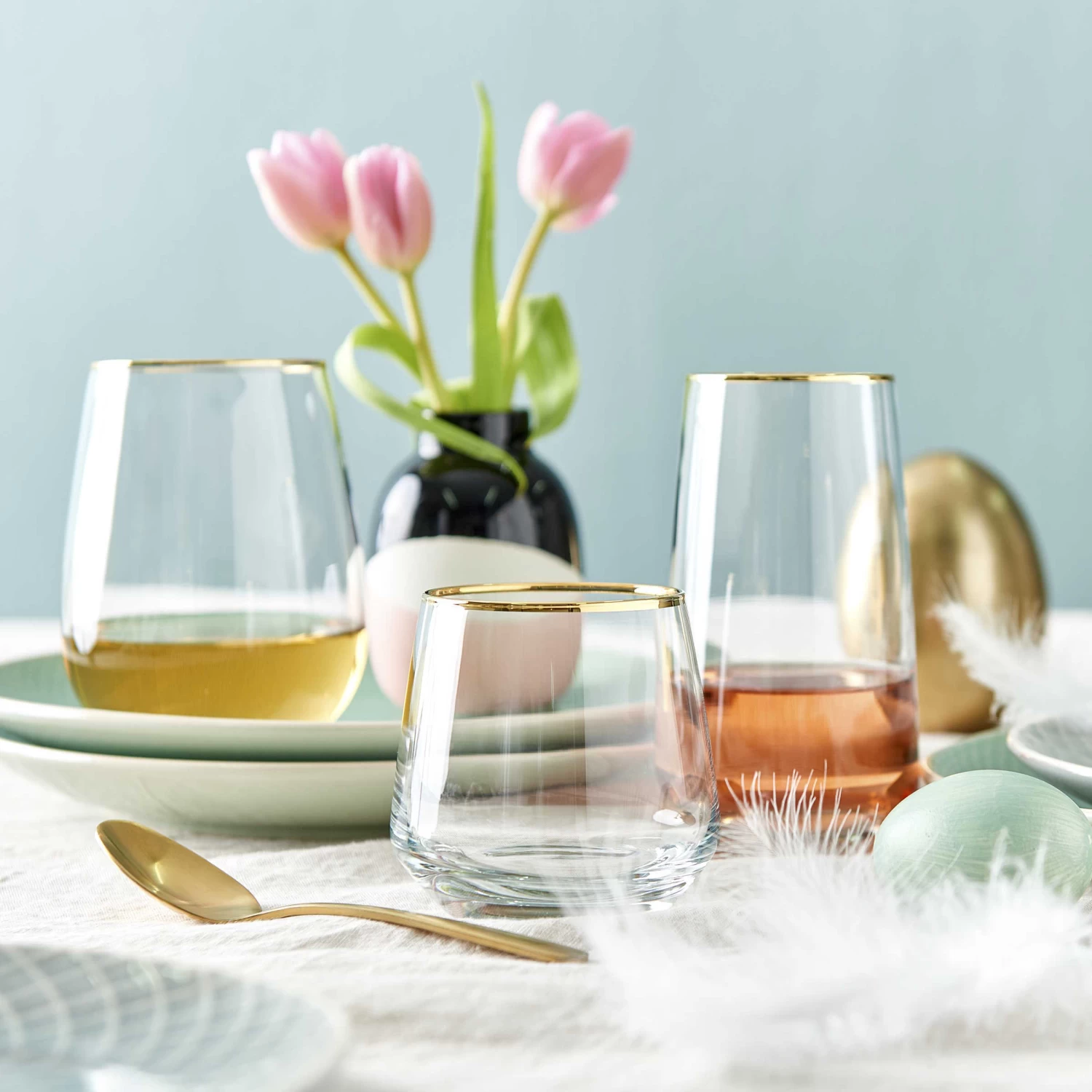 6x Gläser Mit Goldrand 590ml TOUCH OF GOLD In Transparent – Bild 5