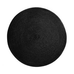 6x Tischset Ø38cm AMBIENTE In Schwarz