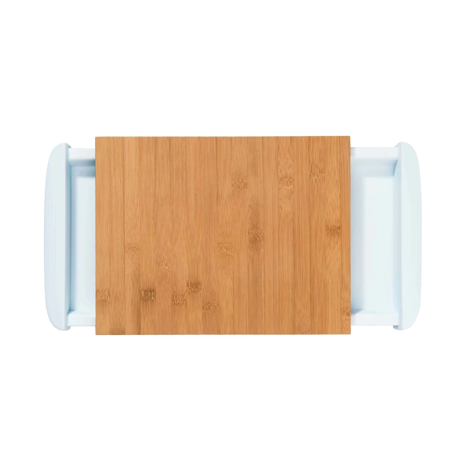 Bambusbrett Mit 2 Auffangschalen L 32 X B 25cm BAMBOO In Weiß – Bild 2