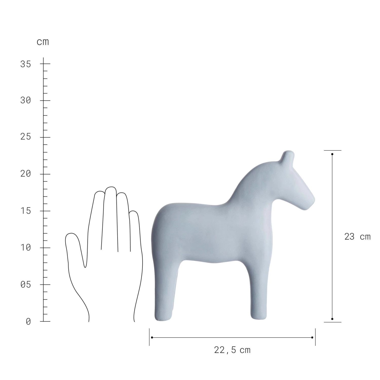 Deko Pferd Höhe 23cm LASSE In Blau – Bild 3