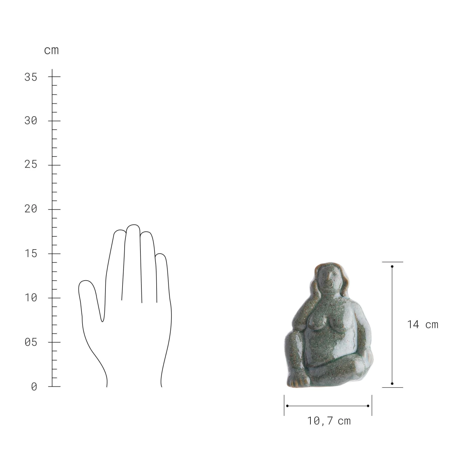 Deko Statue Höhe 14cm POSE In Beige – Bild 3