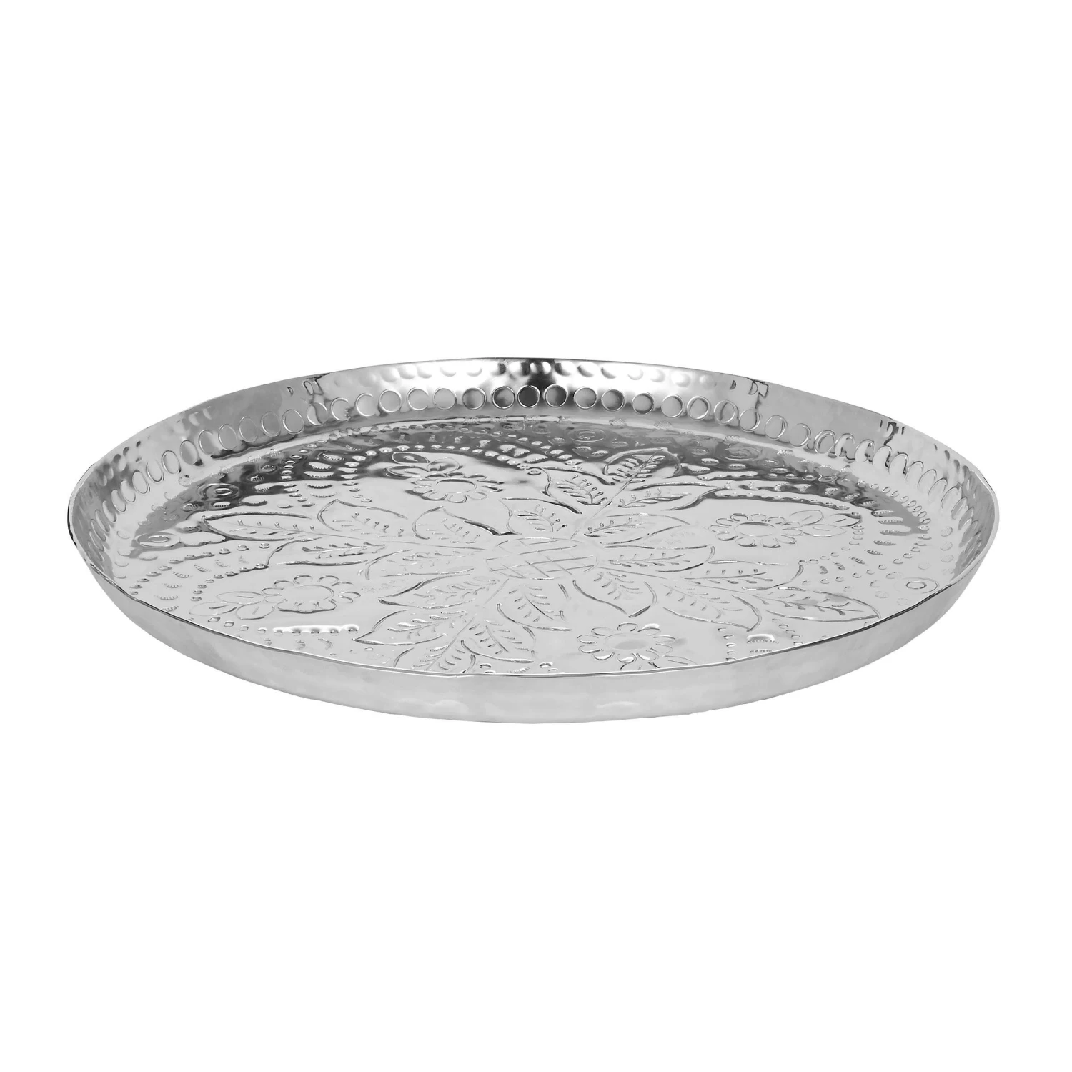 Deko-Teller Floral Ø37cm ORIENTAL LOUNGE In Silber – Bild 2