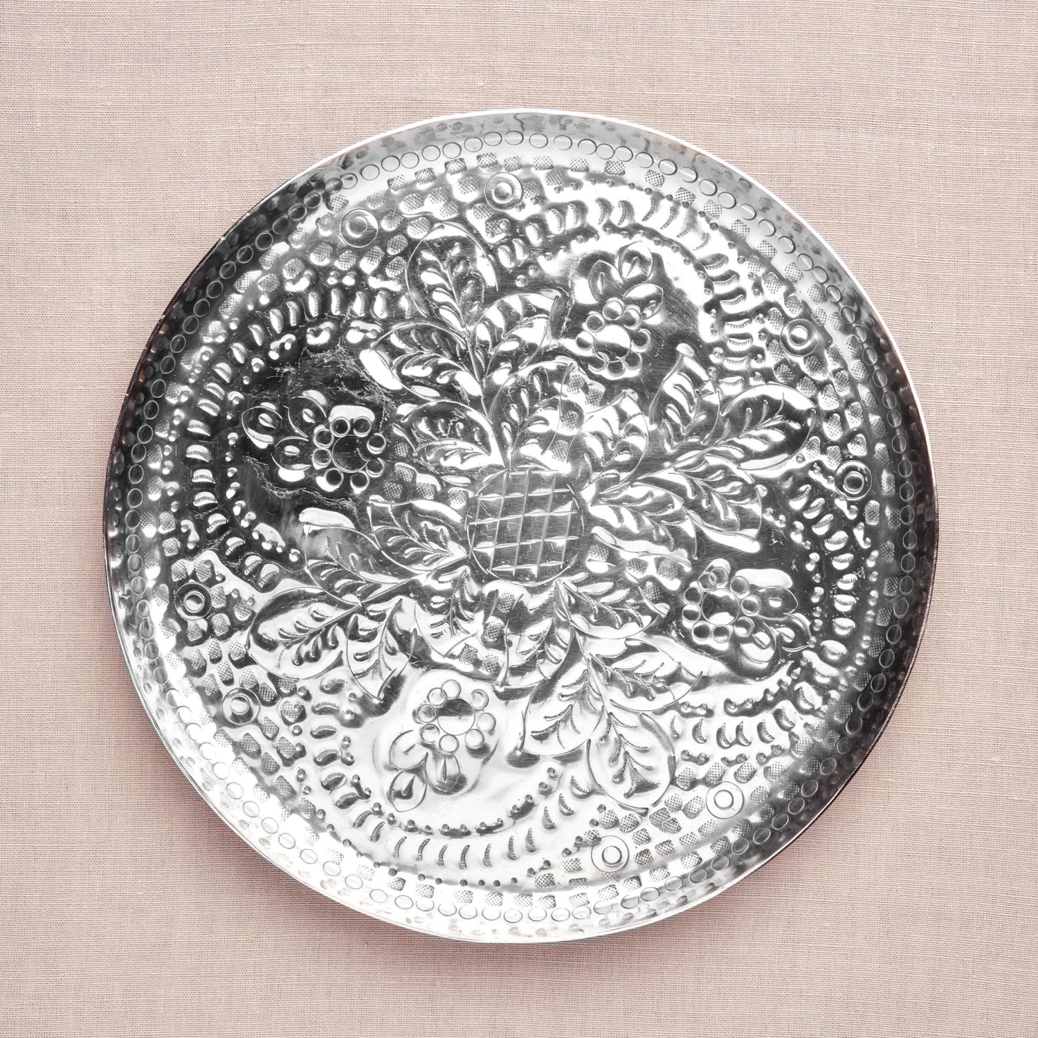 Deko-Teller Floral Ø37cm ORIENTAL LOUNGE In Silber – Bild 4