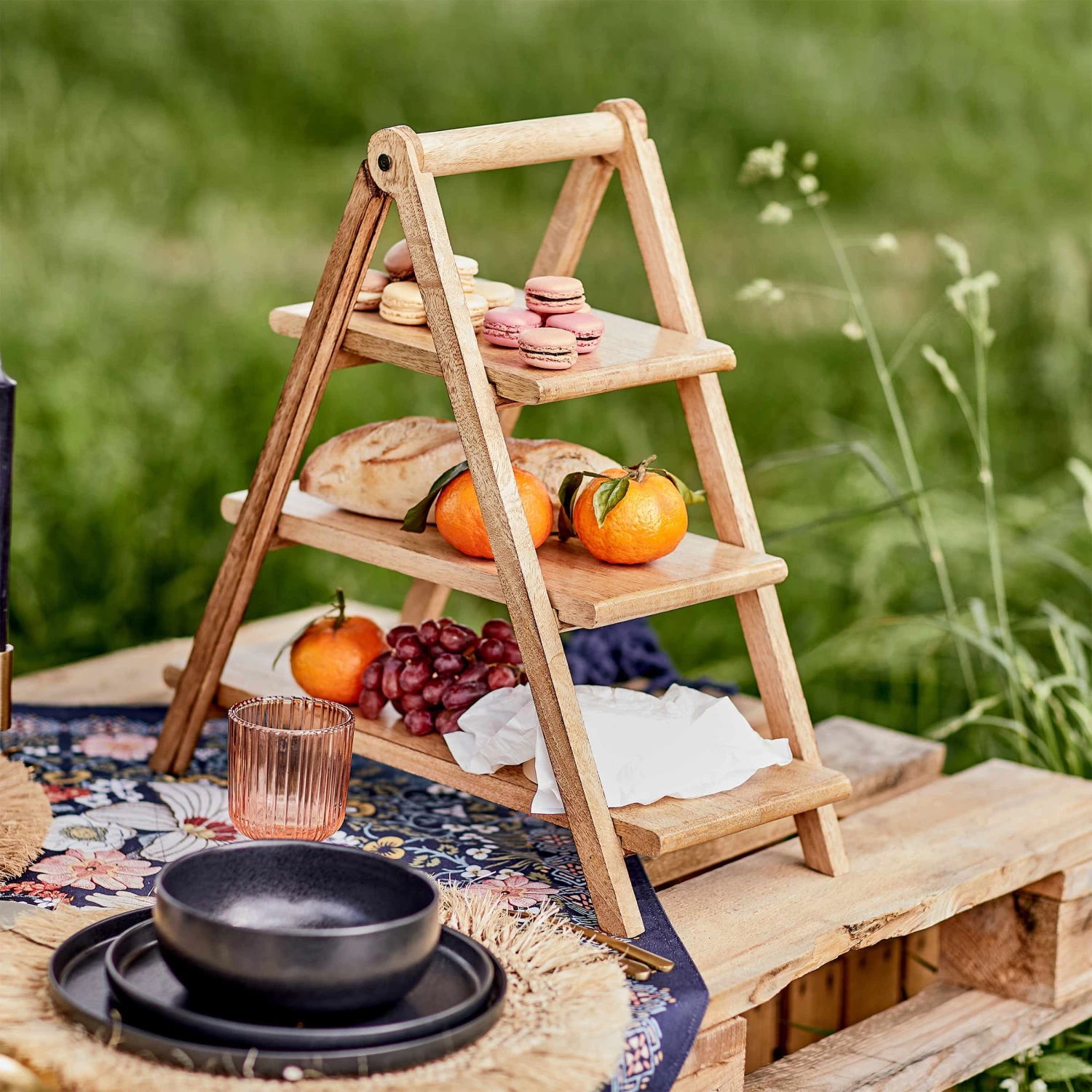 Etagere 3-stufig Höhe 48cm MANGO DAYS In Braun â Bild 2