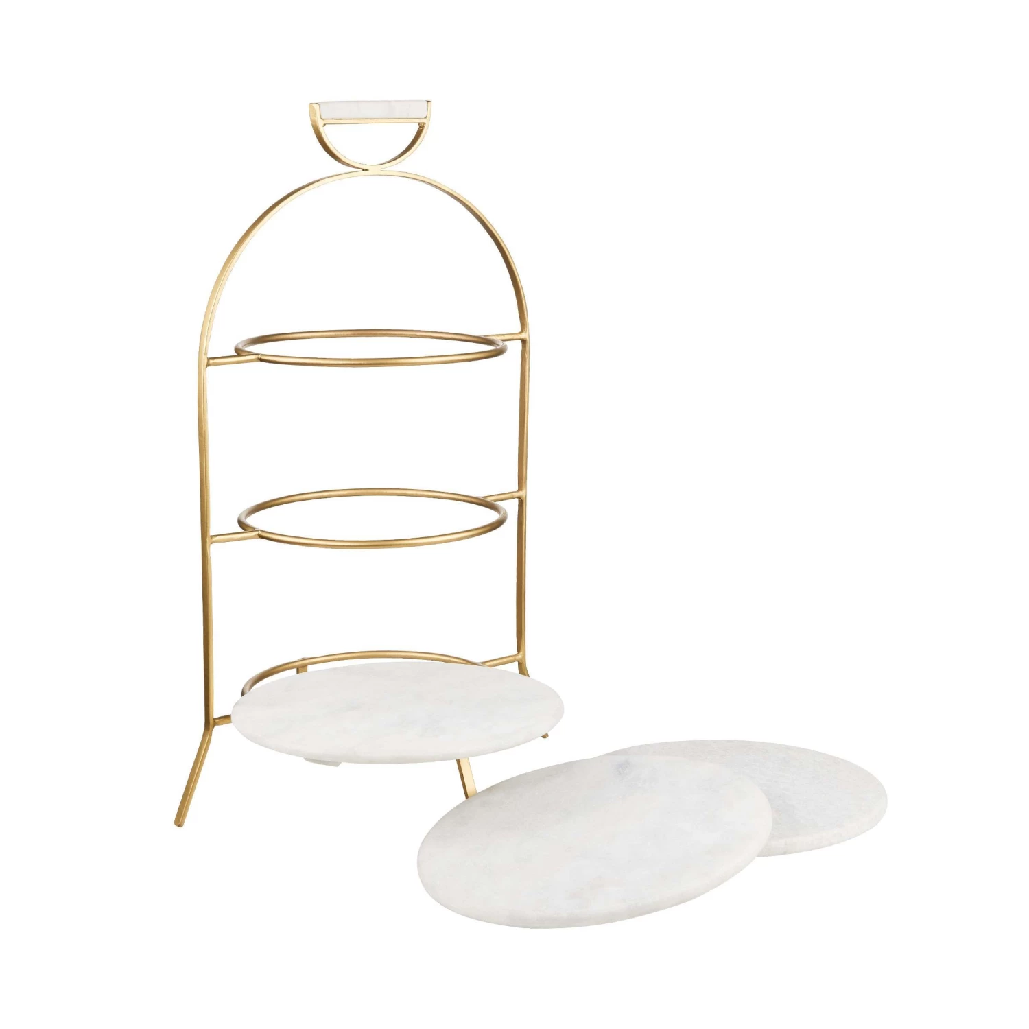 Etagere 3-stufig Höhe 65cm MARBLE In Weiß – Bild 4