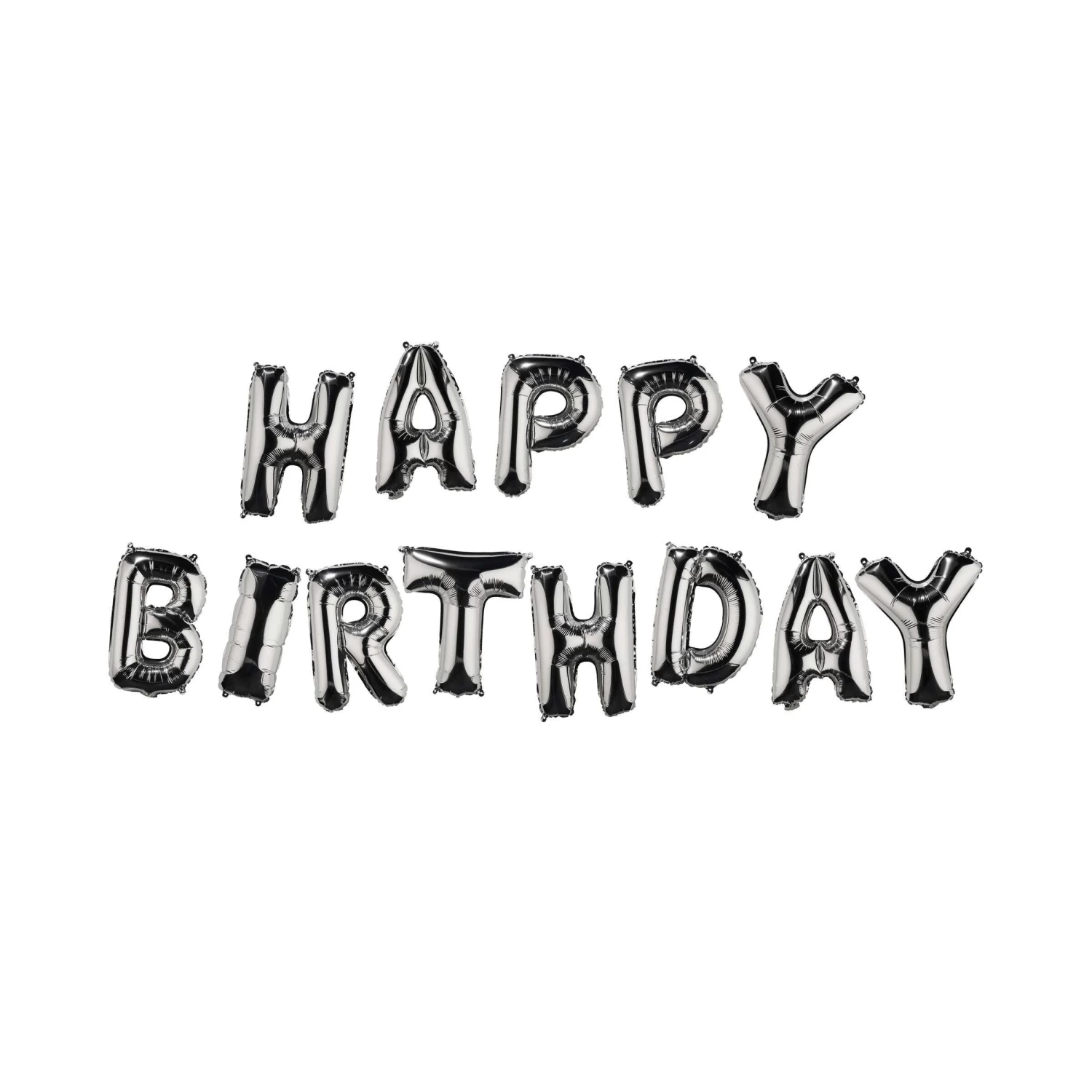 Folienballon "Happy Birthday" UPPER CLASS In Silber