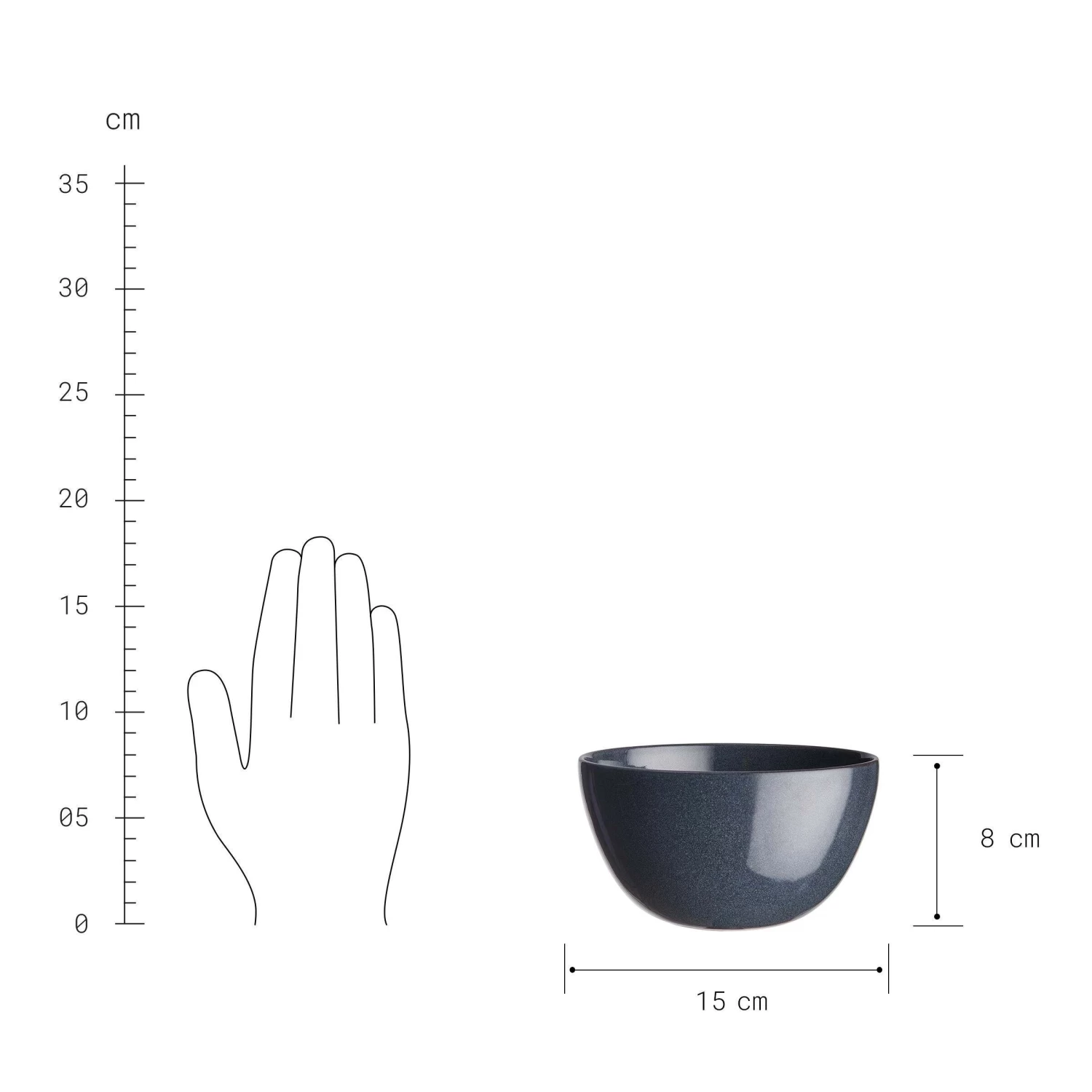 Geschirr-Set 8-tlg. NATIVE In Dunkelblau – Bild 5