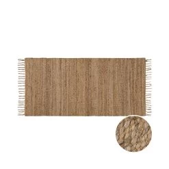 Hanf-Läufer Mit Fransen L 140 X B 70cm ALL NATURE In Natur