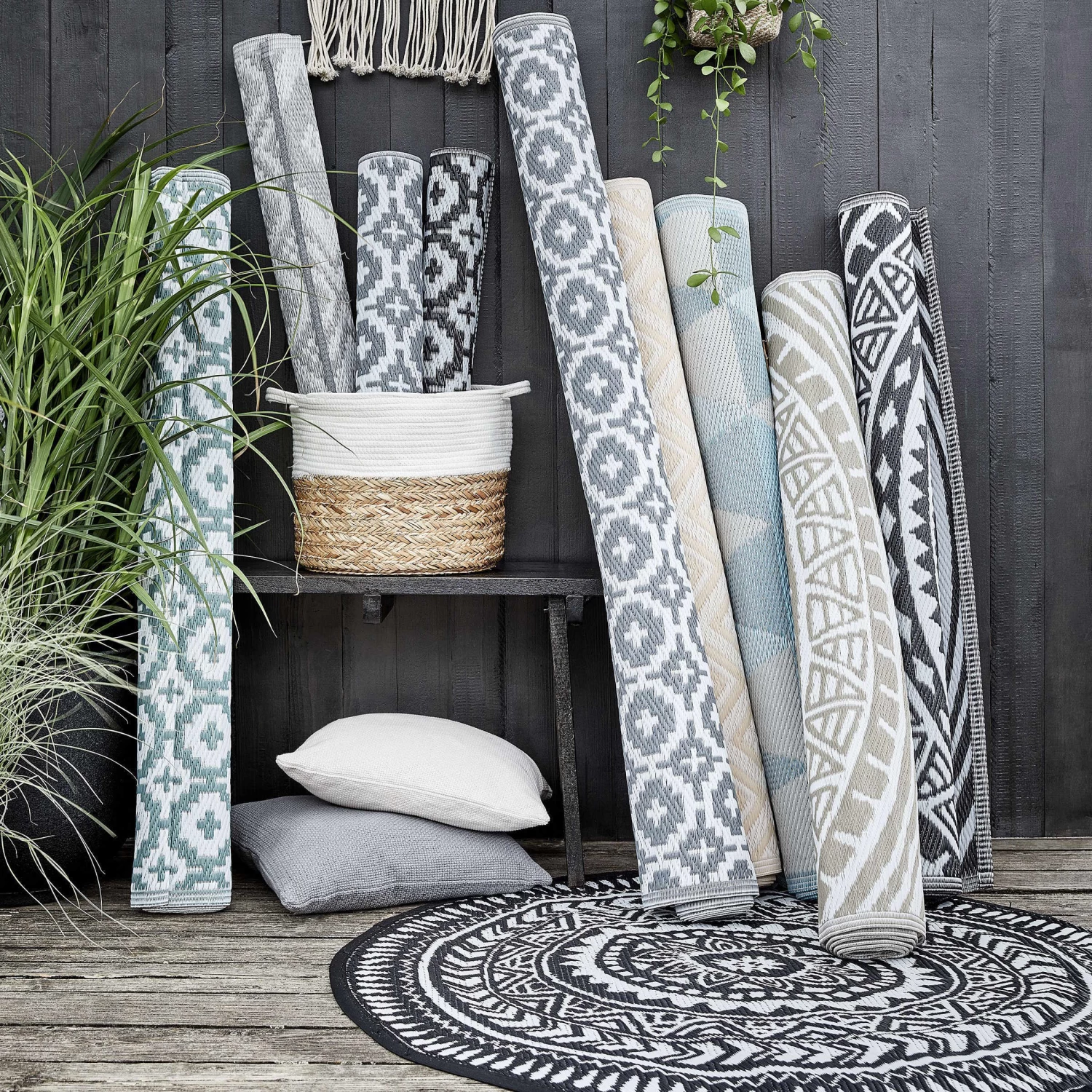 In- & Outdoor-Teppich Ethno L 150 X B 90cm COLOUR CLASH In Grau – Bild 6