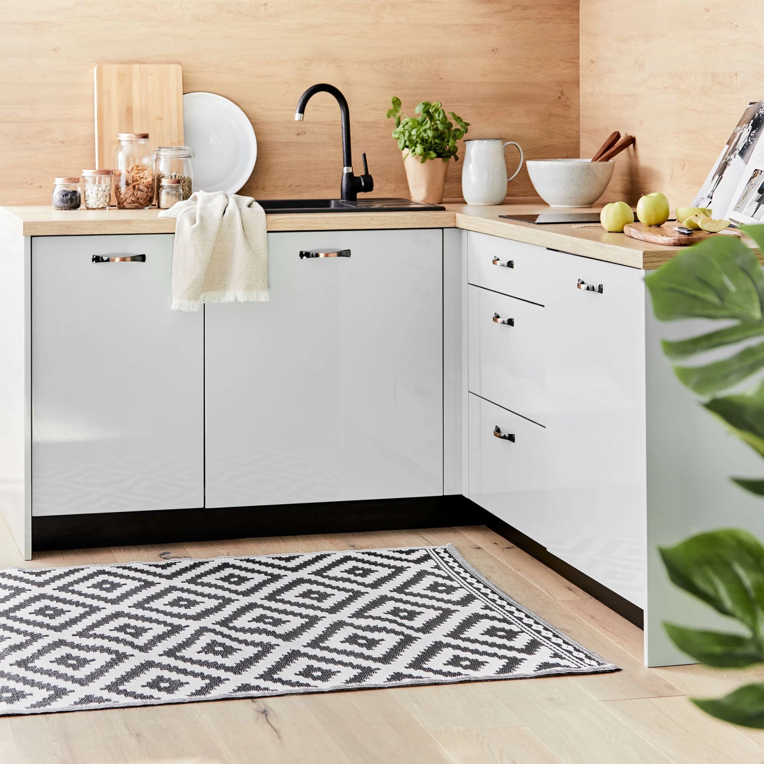 In- & Outdoor-Teppich Ethno Rauten L 180 X B 118cm COLOUR CLASH In Schwarz-Weiß – Bild 7