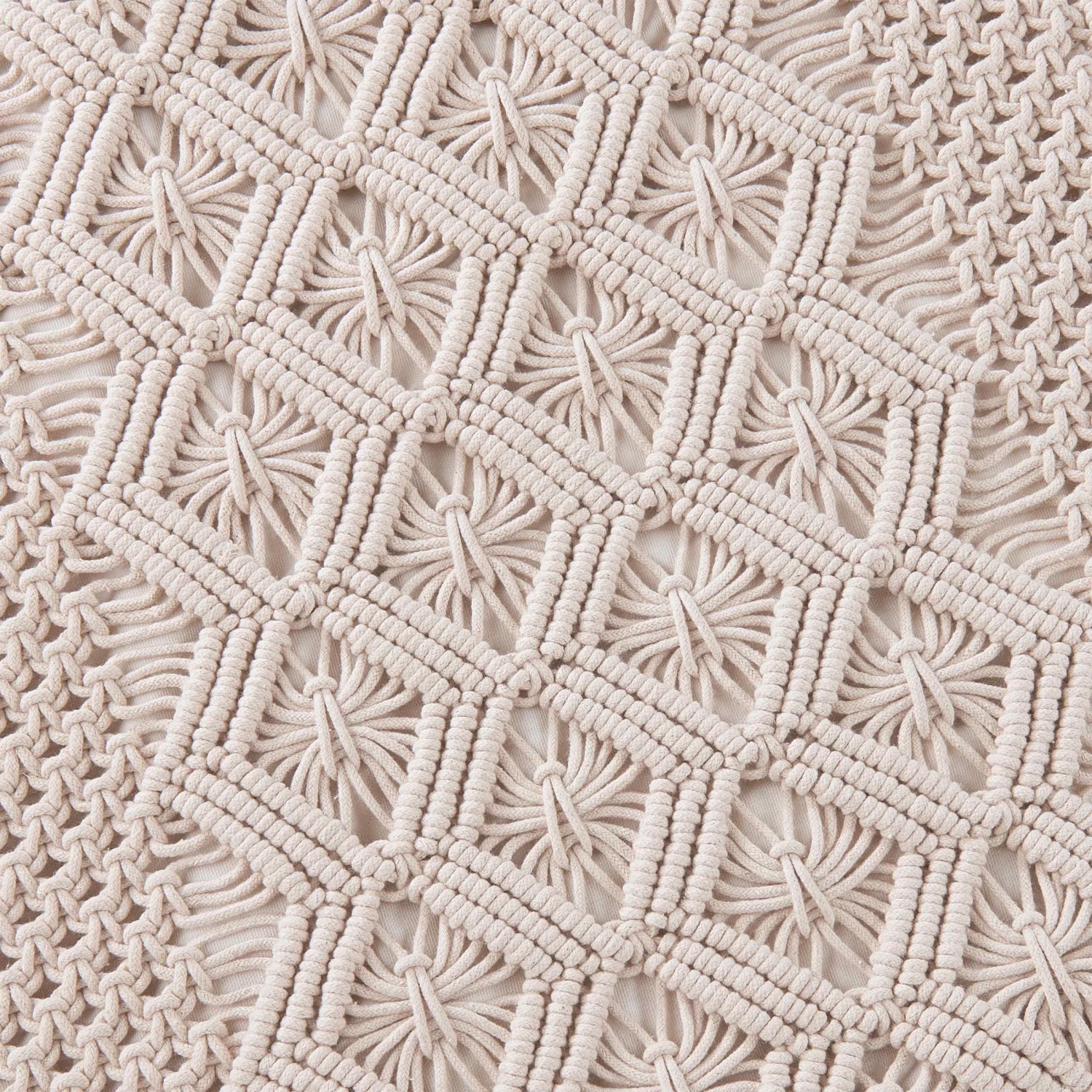 Kissen ZickZack L 45 X B 45cm MACRAMÉ In Creme – Bild 5