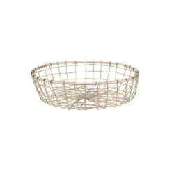 Korb Rund Ø20cm GRID In Gold