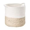 Korb Rund Ø35cm COTTON BRAID In Natur-Weiß