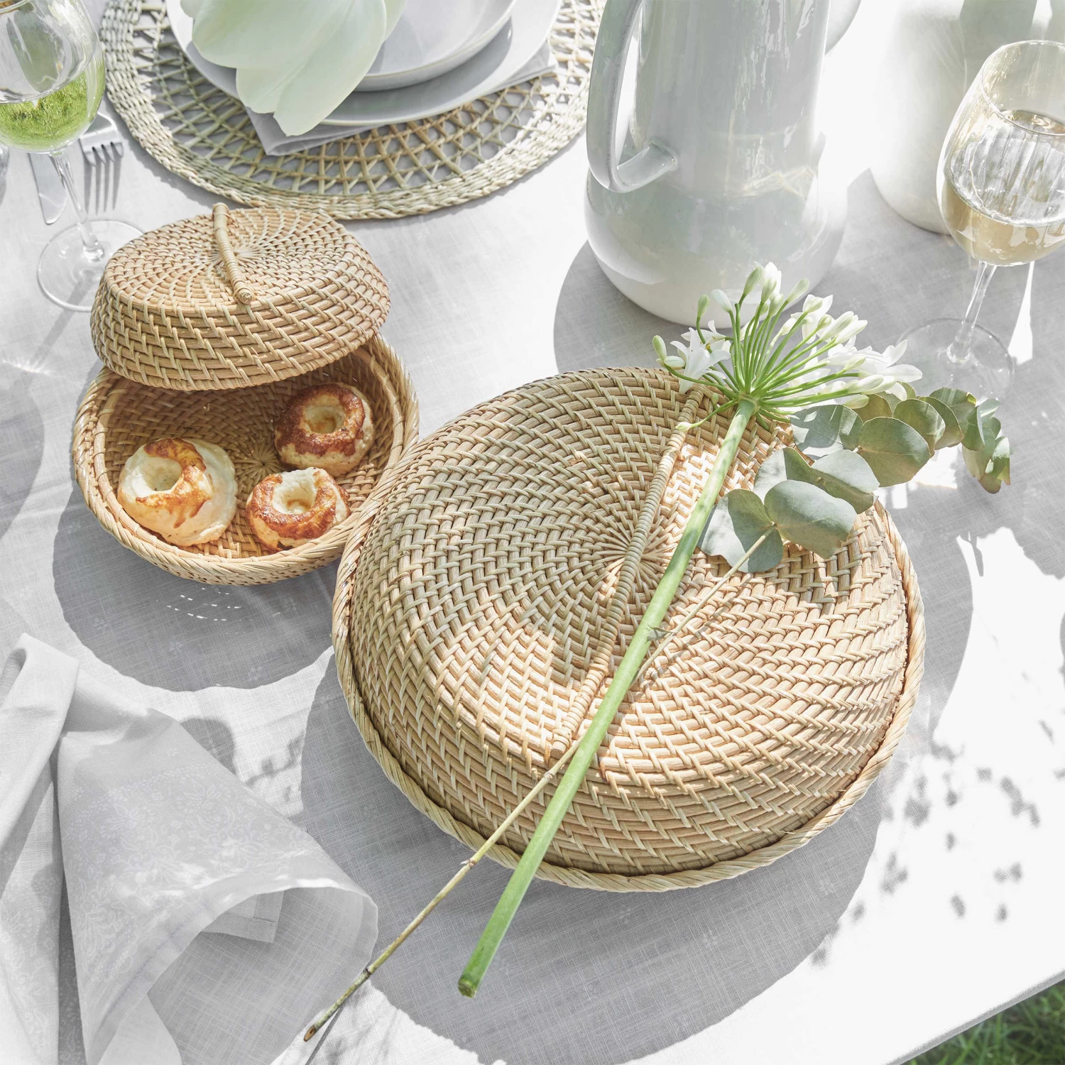 Korbschale Rattan Ø33cm RONDA In Natur – Bild 6