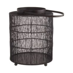 Laterne Höhe 33cm JAPANDI In Schwarz