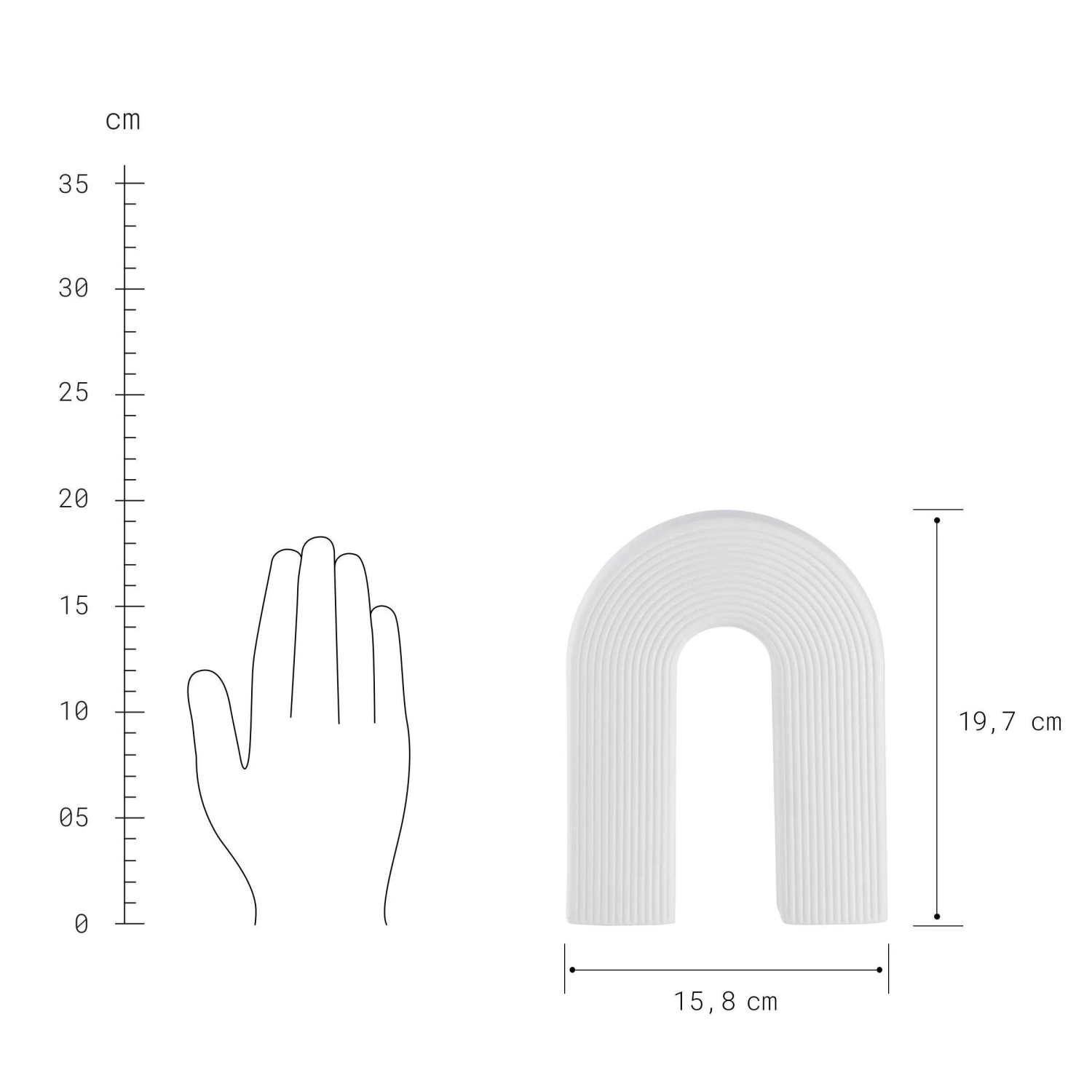 LED Lichterbogen Höhe 20cm RAINBOW In Weiß – Bild 5