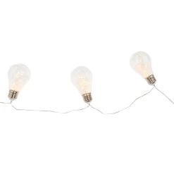 LED-Lichterkette 10 Lichter Mit USB-Batteriefach BULB LIGHTS In Transparent