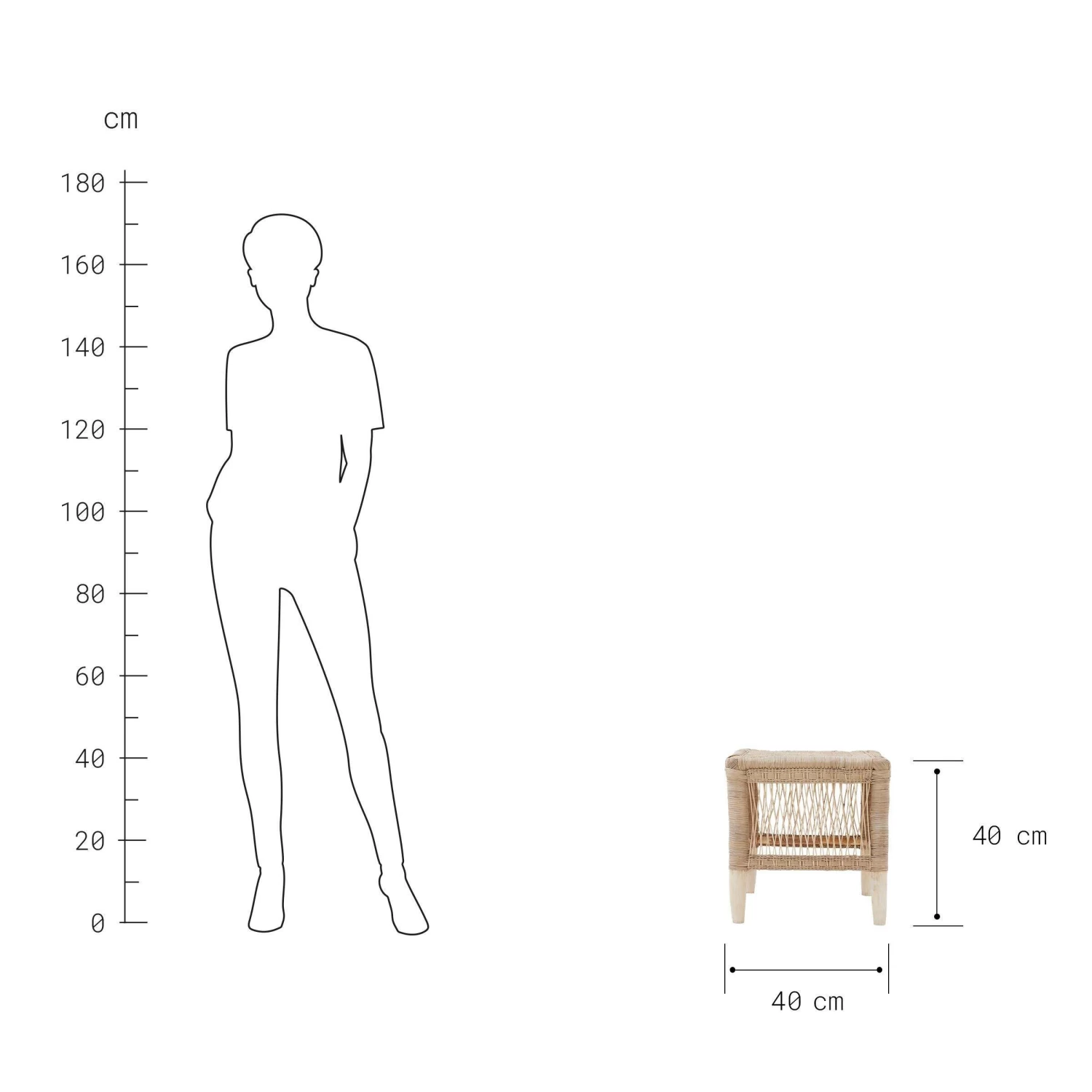 Malawi Hocker Handgeflochten BOHO LOUNGE In Natur – Bild 4