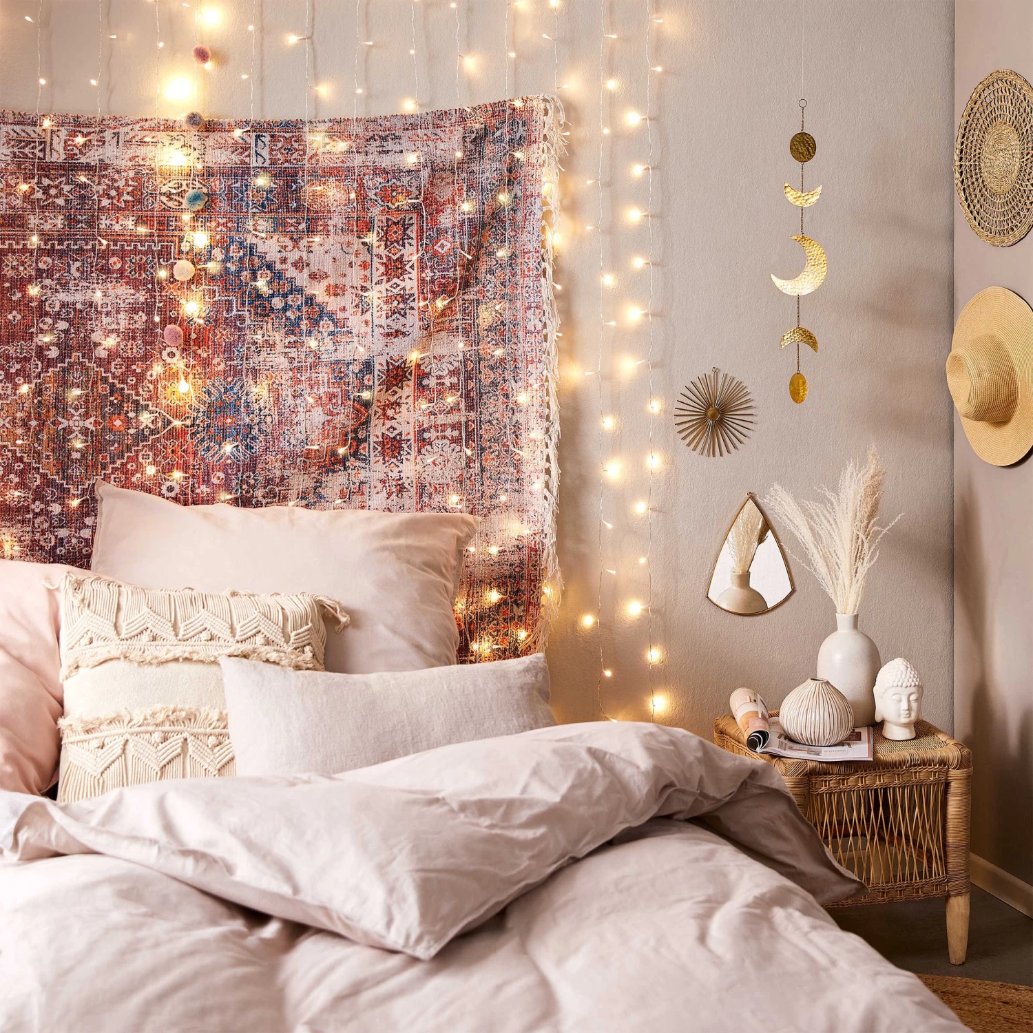 Malawi Hocker Handgeflochten BOHO LOUNGE In Natur – Bild 9