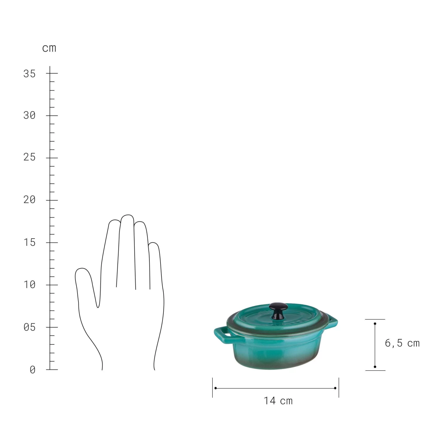 Mini-Auflaufform Oval 150ml C'EST SI BON In Petrol – Bild 3