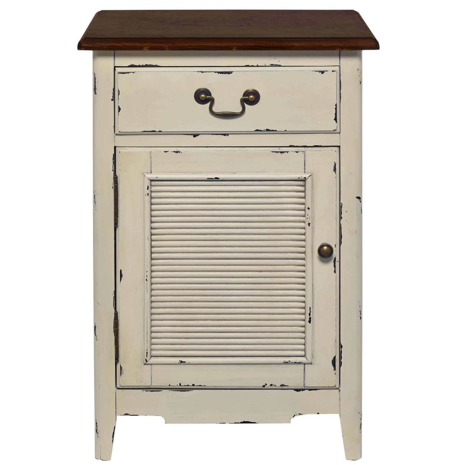 Nachttisch CABOTT COVE In Creme-Braun – Bild 3