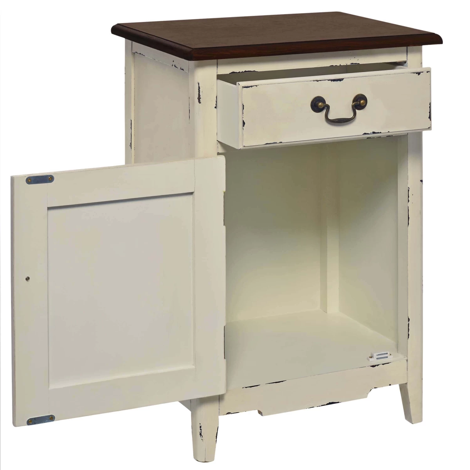 Nachttisch CABOTT COVE In Creme-Braun – Bild 7