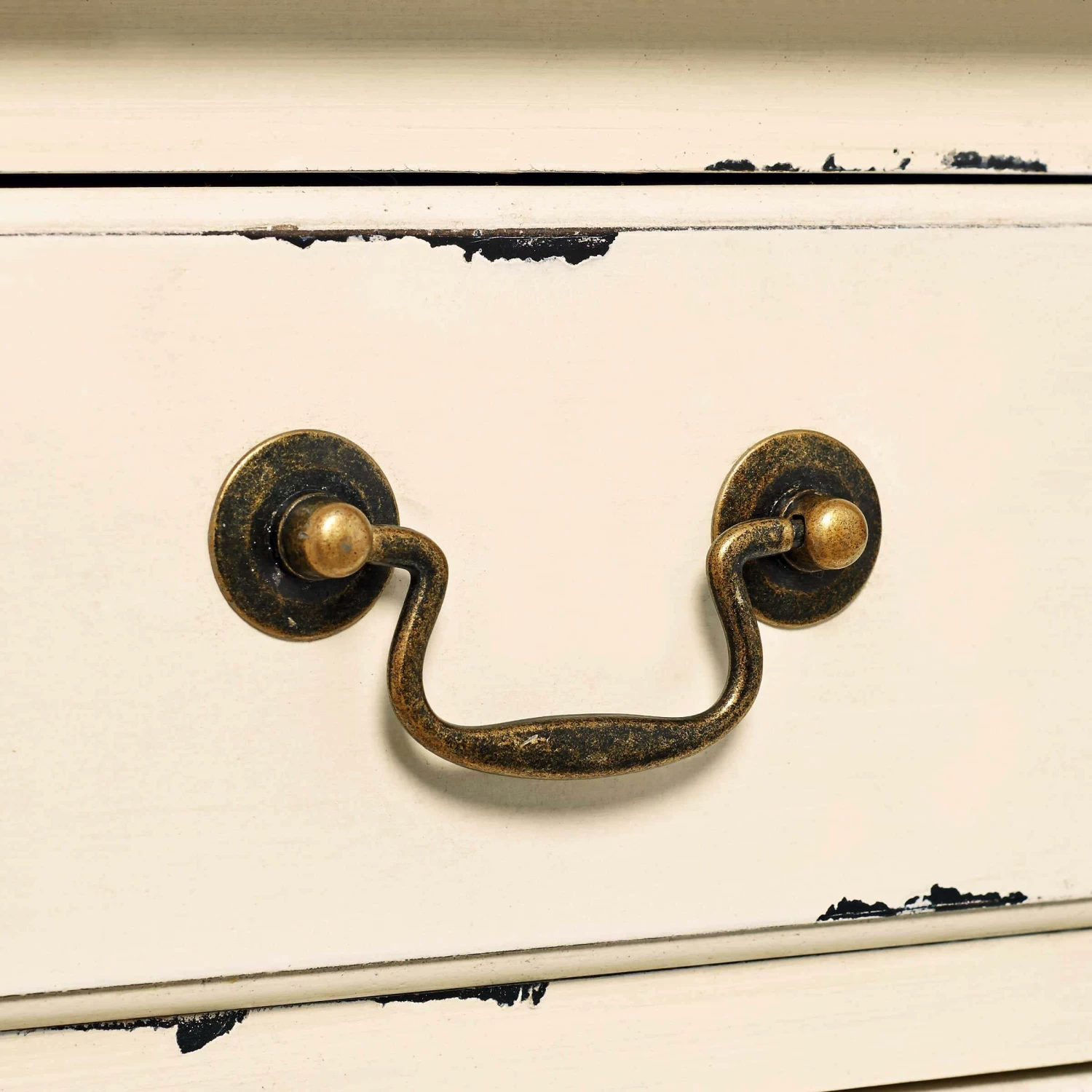 Nachttisch CABOTT COVE In Creme-Braun – Bild 9