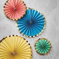 Papierfächer 4er-Set CELEBRATION In Bunt-Gold