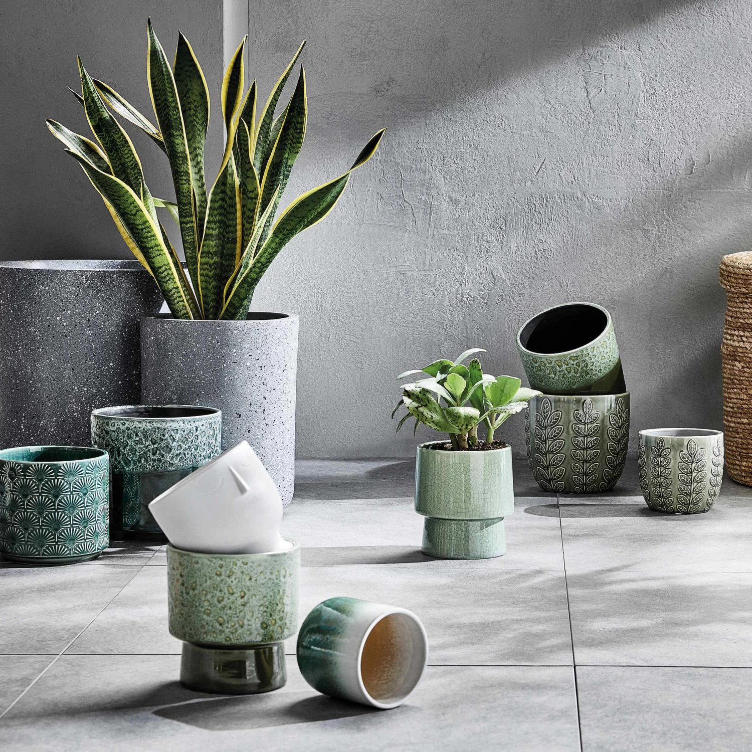 Pflanztopf Outdoor Höhe 49cm CONCRETE In Grau – Bild 2