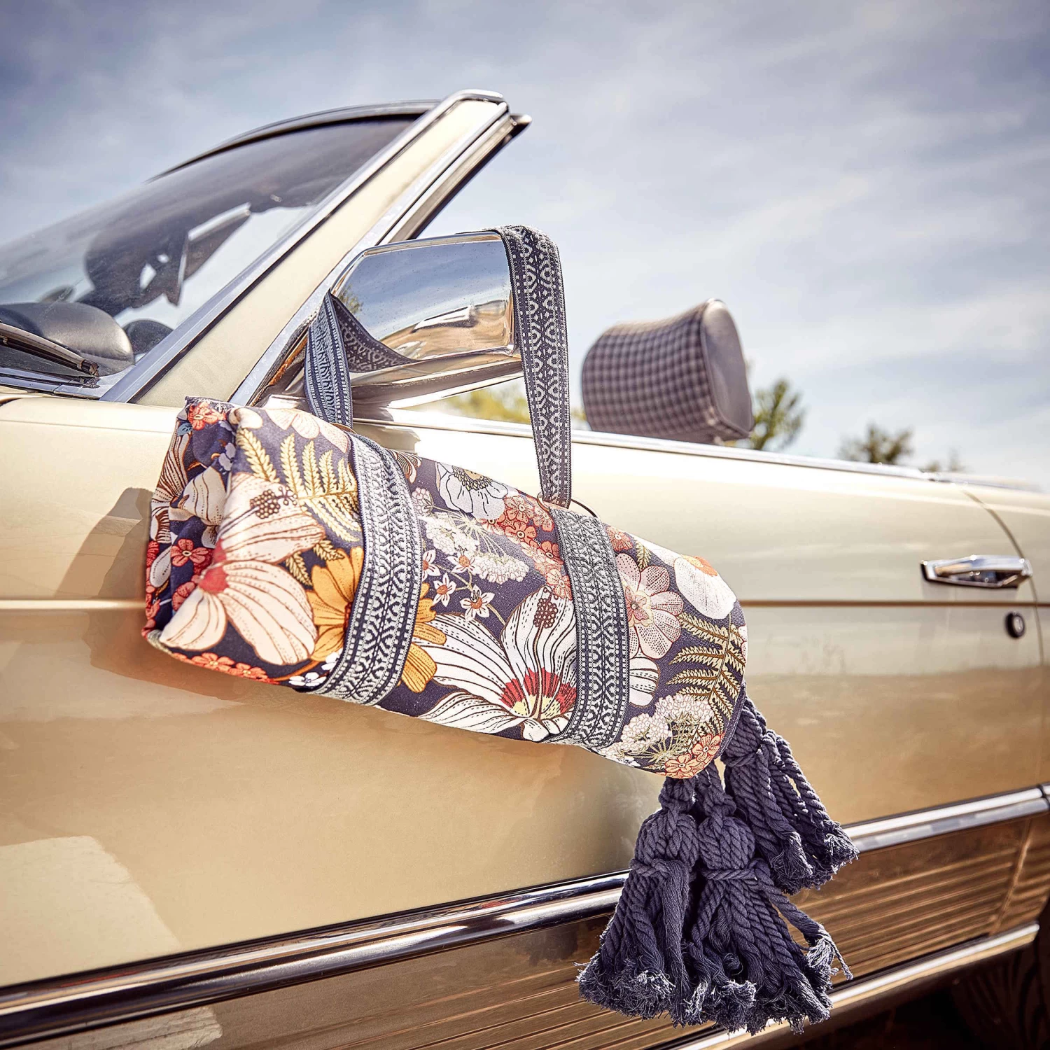 Picknickdecke L 175 X B 154cm BETWEEN FLOWERS In Dunkelblau – Bild 8