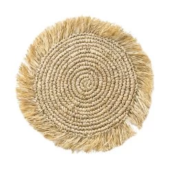 Platzset Mit Fransen Ø41cm RAFFIA In Natur