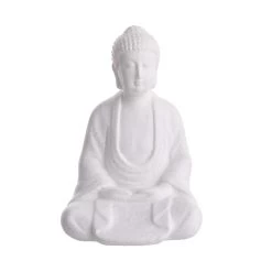 Statue Höhe 22cm BUDDHA In Weiß