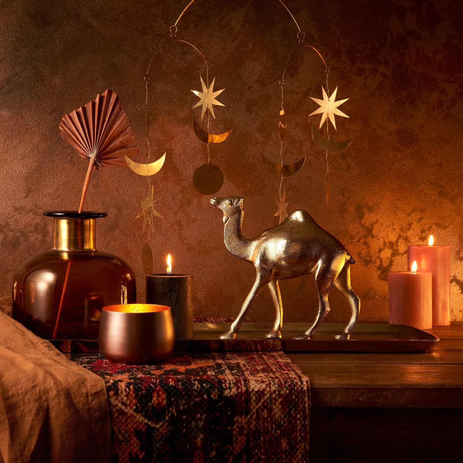 Stumpenkerze Höhe 9cm RUSTIC In Rosa – Bild 5