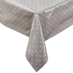 Wachstischdecke Punkte 140x200 Cm WATERPROOF In Grau