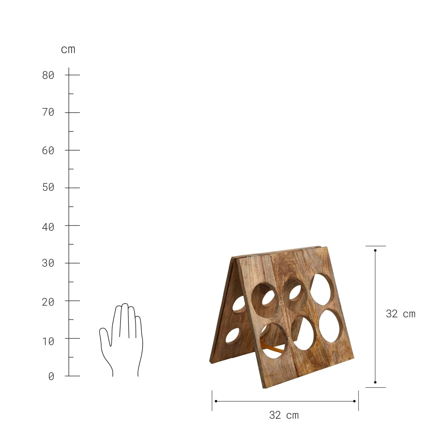 Weinregal Zum Aufstellen MANGO DAYS In Braun – Bild 2